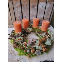 xl Adventskranz Cognac Orange von SusisZauberstueberl