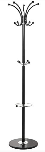 SuskaRegalos Kleiderständer Standfuß schwarz mit runder Marmorbasis-Maße: Ø 36 x 175 cm, Ø36x175cm von SuskaRegalos
