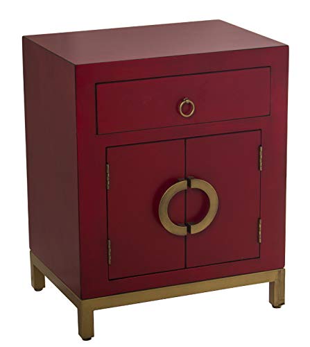 SuskaRegalos Nachttisch Holz C/Schublade und 2 Türen rot 44,5 x 32 x 55 cm, 5x32x55cm von SuskaRegalos