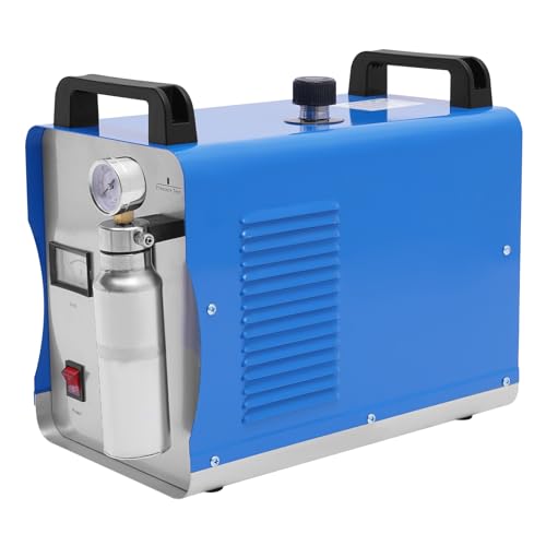Susoso 95L/H Wasserstoff Poliermaschine, 400W Acryl-Flammenpolierer mit Lötpistole Tisch-Poliermaschine Einstellbare Flamme Super Wärmeableitung für das Polieren von Acryl-Materialien 48x28x36cm Blau, von Susoso