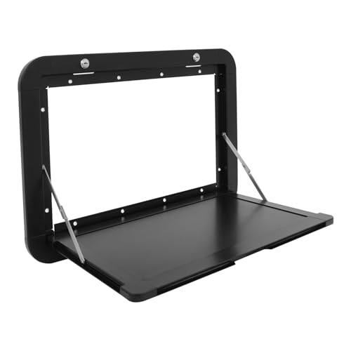 Susoso Klapptisch, RV Faltbarer Picknicktisch mit Vertiefter Griff Tragfähigkeit 20kg Dual-Lock-Design Dicke 2cm Campingtisch für Wohnmobilen 60x42cm (Schwarz) von Susoso