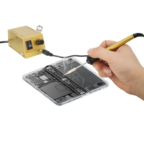 Susoso Mini-Lötstation, mit Netzkontrollleuchte und 4 Untere Pads Temperaturbereich 50-450°C Energieeffizient für Handy-Reparatur Gold Susoso Mini-Lötstation, mit Netzkontrollleuchte und 4 Untere Pads Temperaturbereich 50-450°C Energieeffizient für Handy-Reparatur Gold von Susoso