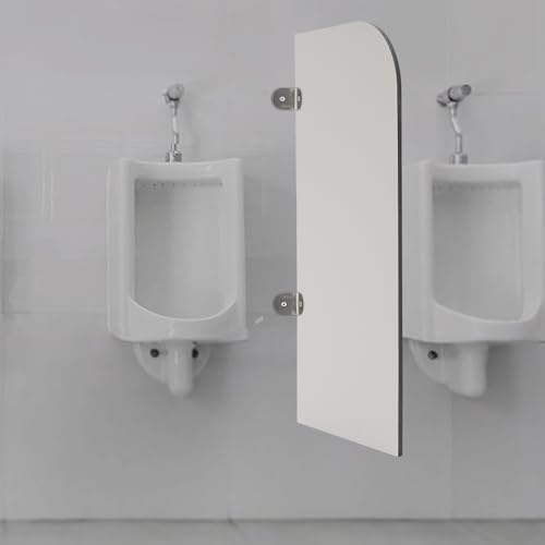 Susoso Urinal Trennwand, 40 * 90cm Wandmontage Schamwand aus Edelstahl WC Herren Runder Winkel Lichtgrau von Susoso