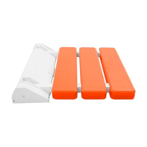 Susoso Wandstuhl, Duschklappsitz mit Atmungsaktive Basis Duschsitz Tragfähigkeit 130kg für Babyzimmern Orange Rot 32x34x10cm von Susoso