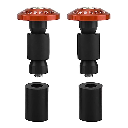 SustVita 22mm 7/8inch Handlebar Plugs Motorcycle Bar End Caps CNC Machined Aluminum Sliders for ATV Offroad Grips Enhancing Bike Appearance and Handling (Orange) von SustVita