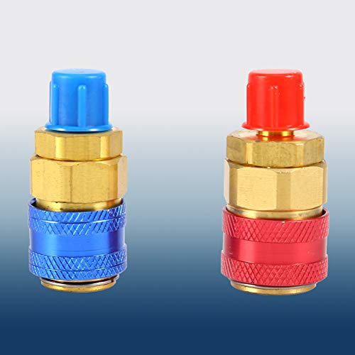 SustVita Car AC Kühlungsinstrument R134A Schnellkuppler niedriger hoher Seitenadapter für automatische Schnellkuppl -Stecker Messing -Messing -Verteiler -System von SustVita