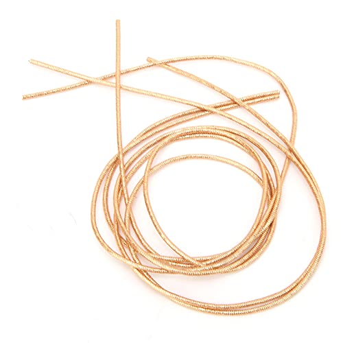 SustVita Embroidery Thread for Jewelry, Copper Wire Sewing Stitching Gloss 1.5mm Dia Manual DIY String for Embroidery and Jewelry Making (Dunkler Goldfaden) von SustVita