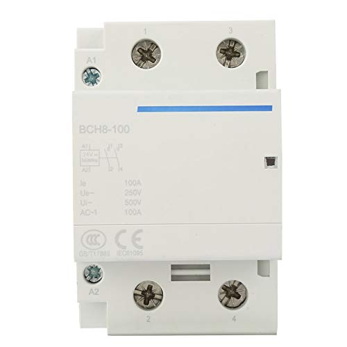 SustVita Household Modular Connectionor 100A AC Connectionor 2 Pole 2NO DIN Rail Mount for Reliable Circuit Control and Ultra Quiet Long Life Operation (AC24V) von SustVita