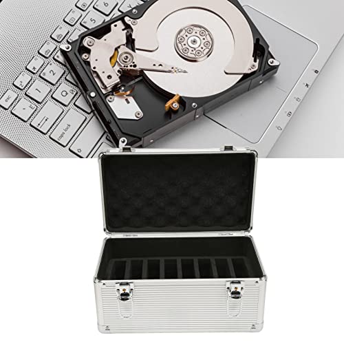 SustVita Secure Lock -Festplatte Hülle - 10 Bay Schockfeste HDD -Speicherlösung mit Schutzmerkmalen für 3,5 -Zoll -Festplatten, ideal für den Transport von SustVita