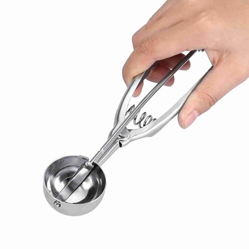 SustVita Spring Design Ice Cream Dipper Stainless Steel Ice Cream Scoop with Release for Fruits and Baking (6CM) von SustVita