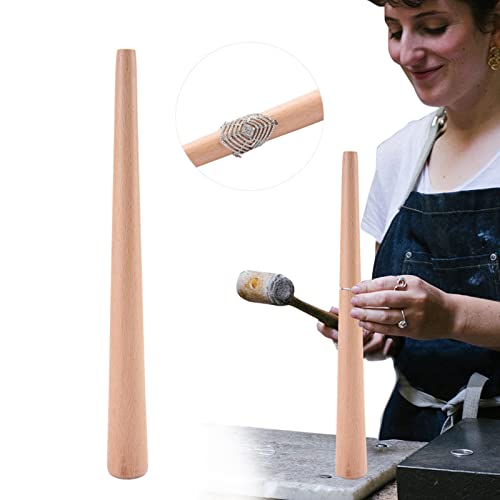 SustVita Wooden Ring Mandrel Ring Making Tool for Jewelry Creation Ring Sizing Tool for Shaping and Adjusting Metal and Craft Rings von SustVita