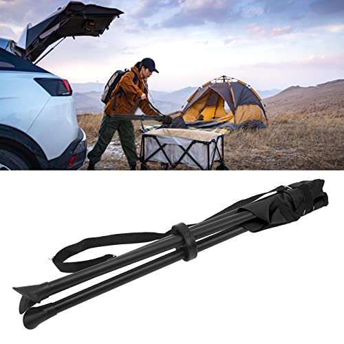 SustVita tragbarer Campingstuhl 200 kg Ladung Kompaktes Klapparchitektur für Fischerei -Wanderpicknicks im Freien (Schwarz) von SustVita