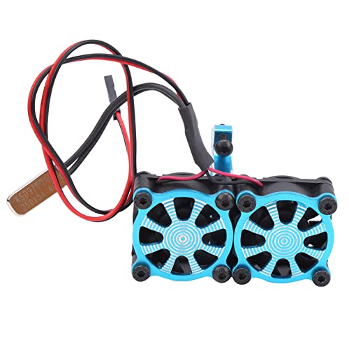 Sustvita Double Cooling Lüfter Upgrade RC Motor Kühlventilator Verstellbarer Motorkühler für 1/10 RC -Autoteile (Blue) von SustVita