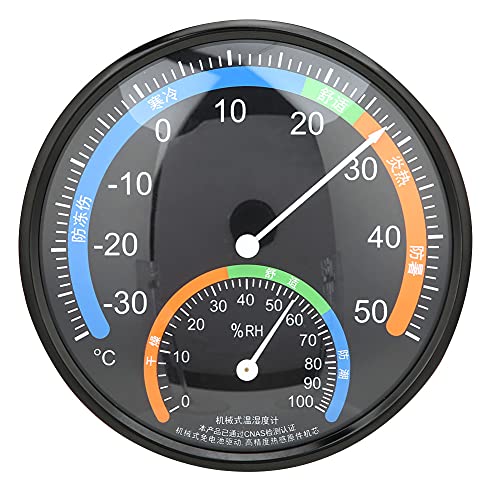 Sustvita Haushaltstemperaturfeuchtigkeit Innen im Freien Thermometer Hygrometer Runder Zeigermonitor für Raum -Gewächshaus -Wohnbereich klarer Display Sustvita Haushaltstemperaturfeuchtigkeit Innen im Freien Thermometer Hygrometer Runder Zeigermonitor für Raum -Gewächshaus -Wohnbereich klarer Display von SustVita