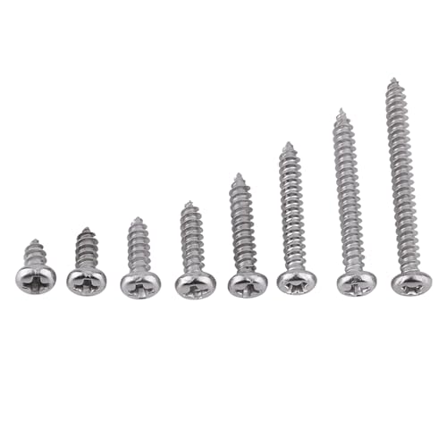 Sustvita M3 Edelstahlschrauben Pfanne/flach/Fachwerkkopfschrauben für Holzbearbeitung selbstschneidende Schrauben und Hausgeräte Metallanwendungen 200pc knackiger (Rundkopf selbstschneidende Sustvita M3 Edelstahlschrauben Pfanne/flach/Fachwerkkopfschrauben für Holzbearbeitung selbstschneidende Schrauben und Hausgeräte Metallanwendungen 200pc knackiger (Rundkopf selbstschneidende von SustVita