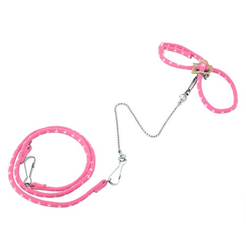 Sustvita Small Animal Walking Gurt, einstellbares Hamstergurt mit weicher Haustier -Ratten -Trainingsleine und Glocke für eine sichere Erkundung im Freien (Rosa) von SustVita