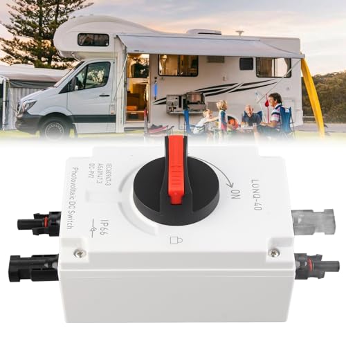 Sustvita Solar Panel Disconnect Switch IP66 Wetchfest Isolator 1500V 32A Solar Switch für RV -Solarsysteme aus Grid -Anwendungen (Grundversion) von SustVita