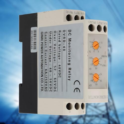 Sustvita -Spannungsüberwachungsrelais -Überspannung Unterspannungsschutz DC 12 V / 24 V / 36 V / 48 V Einstellbare Steuerung für die Elektroniksicherheit (DC48V) von SustVita