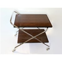 Midcentury Modern 70Er Jahre Klapp Couchtisch | Vintage Großer Servierwagen Oder Mcm Teewagen von SustainableVintFinds