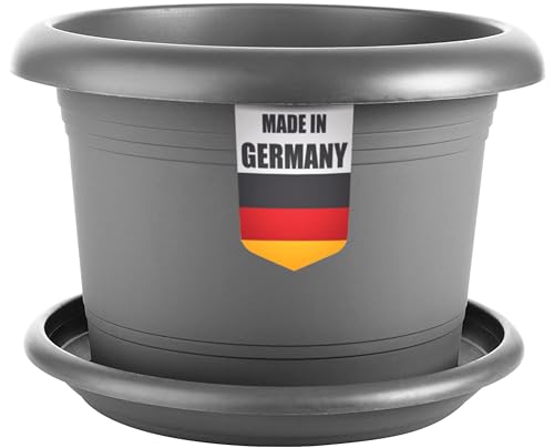 Sustania 1er Set XXL-Pflanzentraum: 50 cm Blumentopf Groß in Anthrazit - Wetterfester Deutscher Premium-Pflanzkübel mit Untersetzer für draußen! Sustania 1er Set XXL-Pflanzentraum: 50 cm Blumentopf Groß in Anthrazit - Wetterfester Deutscher Premium-Pflanzkübel mit Untersetzer für draußen! von SUSTANIA