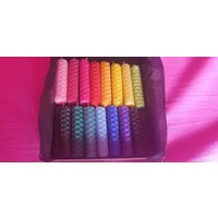 15 Regenbogen Mini Kerzen Handgerollte Handgemachte 6cm/2.5" 100% Natürliches Bienenwachs - Fairy Magic Magick Witch Witchcraft Wicca Spell Kit Box von SususFaeryRealm