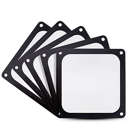 PC-Kühlerlüfterfilter, 120 x 120 mm PVC Magnetischer Computernetzrahmen Nylon-Staubfilter Staubdichte Computergehäuseabdeckung (5 Stück) von Sutinna