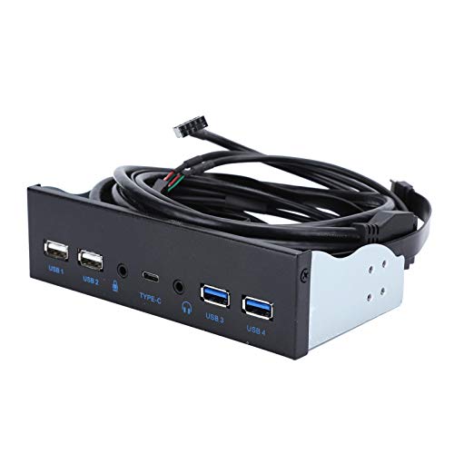 USB 3.0 Hub, PC-Frontplattenadapter, Mit High Definition Audio und Mikrofonanschluss, 2 Anschlüsse USB 3.0 + 2 Anschlüsse USB 2.0 High Definition Audio Interface für Computer USB 3.0 Hub, PC-Frontplattenadapter, Mit High Definition Audio und Mikrofonanschluss, 2 Anschlüsse USB 3.0 + 2 Anschlüsse USB 2.0 High Definition Audio Interface für Computer von Sutinna