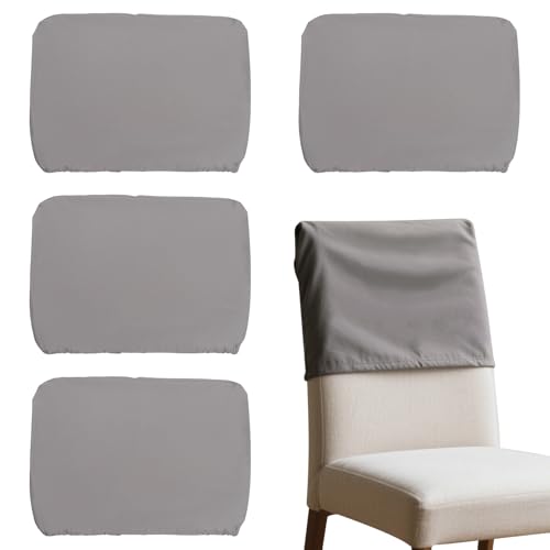 4pcs Kopf Kissenbezug Elastischer Polyester Rückenlehne Husse Stuhl Rückgehäuse Staubdichtes Stuhl Rückenschutz Stretch Abnehmbare Universal Stuhlhussen Rückenlehne für Esszimmer Hotel Home Office von Sutowe