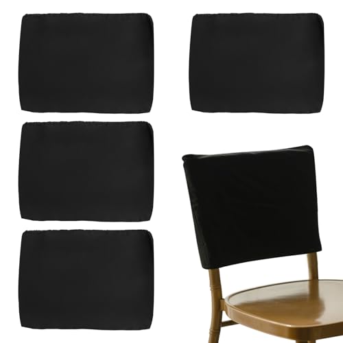 4pcs Kopf Kissenbezug Elastischer Polyester Rückenlehne Husse Stuhl Rückgehäuse Staubdichtes Stuhl Rückenschutz Stretch Abnehmbare Universal Stuhlhussen Rückenlehne für Esszimmer Hotel Home Office von Sutowe