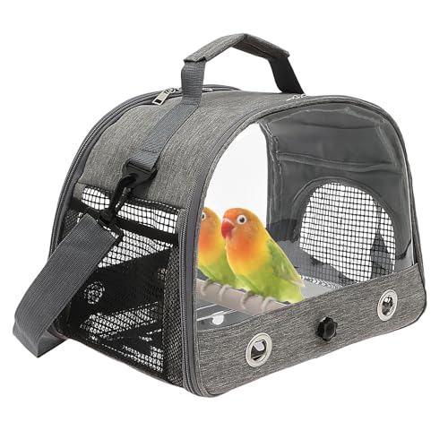 Vogeltransporttasche Tragbare Vogeltragetasche Atmungsaktiver Papageienkäfig mit Sitzstange + Fenster für Papageien, Sittiche, Nymphensittiche und andere kleine Wandern Camping Vogeltransporttasche Tragbare Vogeltragetasche Atmungsaktiver Papageienkäfig mit Sitzstange + Fenster für Papageien, Sittiche, Nymphensittiche und andere kleine Wandern Camping von Sutowe