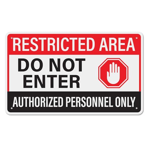 Aluminiumschild "Restricted Area Do Not Enter", 25,4 x 15,2 cm, rostfreies Aluminiumschild von Sutter Signs Aluminiumschild "Restricted Area Do Not Enter", 25,4 x 15,2 cm, rostfreies Aluminiumschild von Sutter Signs von Sutter Signs