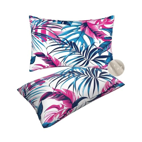 2 Stück Kissenbezug 30x50 cm Dekokissen, Kissen Modern Kissenbezüge, Leinen Sofakissen Lendenkissen, Kissenbezug Tropische Pflanzen Pillow Case Zierkissen für Stuhl Couch Wohnzimmer Deko -zt299 von Suuhoonnz