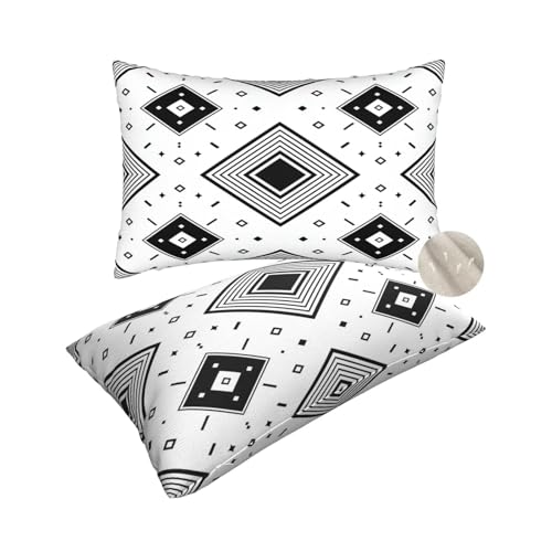 2 Stück Kissenbezug 50x60 cm Dekokissen, Kissen Geometrisch Kissenbezüge, Leinen Sofakissen Lendenkissen, Kissenbezug Modern Pillow Case Zierkissen für Stuhl Couch Wohnzimmer Deko, Geschenke -zt316 von Suuhoonnz
