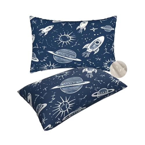 2 Stück Kissenbezug 50x80 cm Dekokissen, Rechteckig Kissen Marineblau Kissenbezüge, Leinen Sofakissen Lendenkissen, Kissenbezug Raum Pillow Case Zierkissen für Stuhl Couch Wohnzimmer Deko -zt296 von Suuhoonnz