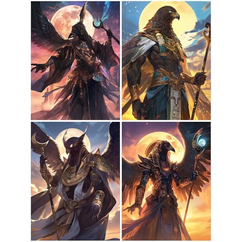 4 Stück Diamond Painting Anubis 40x70 cm, 5D Diamond Painting Erwachsene DIY Basteln Mädchen 10 Jahre, Bastelset Erwachsene Edelsteinkunst Mosaikherstellung Set, Dimonds Mond für Dekoration S50-Y 4 Stück Diamond Painting Anubis 40x70 cm, 5D Diamond Painting Erwachsene DIY Basteln Mädchen 10 Jahre, Bastelset Erwachsene Edelsteinkunst Mosaikherstellung Set, Dimonds Mond für Dekoration S50-Y von Suuiizaa