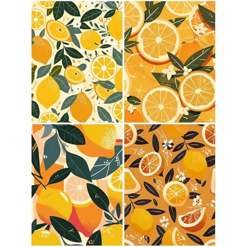 4 Stück Diamond Painting Herbst 70x100 cm, 5D Diamond Painting Erwachsene DIY Basteln Mädchen 10 Jahre, Bastelset Erwachsene Kinder Edelsteinkunst Mosaikherstellung Set,Dimonds Orange für Decor S280-Y von Suuiizaa