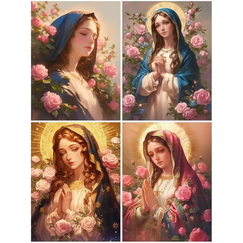 4 Stück Diamond Painting Schönheit 70x100 cm, 5D Diamond Painting Erwachsene DIY Basteln Mädchen 10 Jahre, Bastelset Erwachsene Kinder Edelsteinkunst Mosaikherstellung Set,Dimonds Fee für Decor S275-Y von Suuiizaa