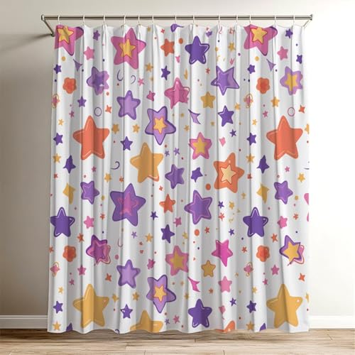 Duschvorhang Farbig Duschvorhang 200x240 cm, Waschbar Polyester für Shower Curtains, Wasserdicht Badewannenvorhang Sternenhimmel mit 12 Duschvorhangringe, Duschvorhänge für Badewanne Badezimmer Wy-669 Duschvorhang Farbig Duschvorhang 200x240 cm, Waschbar Polyester für Shower Curtains, Wasserdicht Badewannenvorhang Sternenhimmel mit 12 Duschvorhangringe, Duschvorhänge für Badewanne Badezimmer Wy-669 von Suuiizaa