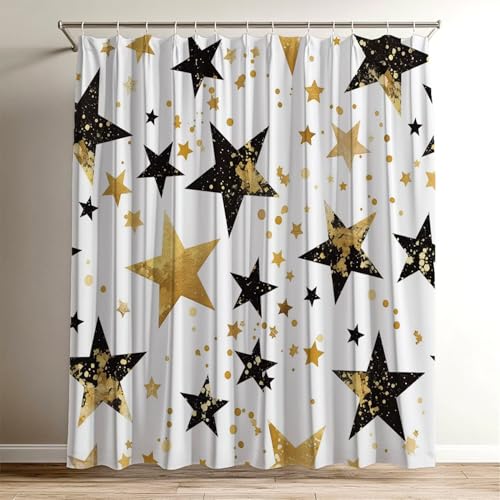 Duschvorhang Gelb, Duschvorhang Sternenhimmel 120 x 150 cm, Duschvorhänge Badewannenvorhang Shower Curtain mit 12 Duschvorhangringen, Wasserdicht Duschvorhänge Textil, Waschbar Polyester Stoff Wy-644 Duschvorhang Gelb, Duschvorhang Sternenhimmel 120 x 150 cm, Duschvorhänge Badewannenvorhang Shower Curtain mit 12 Duschvorhangringen, Wasserdicht Duschvorhänge Textil, Waschbar Polyester Stoff Wy-644 von Suuiizaa