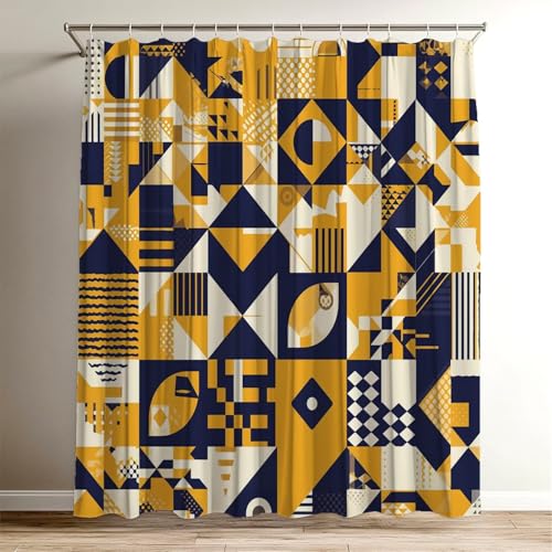 Duschvorhang Geometrie Duschvorhang 160x200 cm, Waschbar Polyester Stoff für Shower Curtains, Wasserdicht Badewannenvorhang Abstrakt mit 12 Duschvorhangringe, Duschvorhänge Badewanne Badezimmer Wy-645 Duschvorhang Geometrie Duschvorhang 160x200 cm, Waschbar Polyester Stoff für Shower Curtains, Wasserdicht Badewannenvorhang Abstrakt mit 12 Duschvorhangringe, Duschvorhänge Badewanne Badezimmer Wy-645 von Suuiizaa