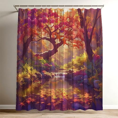 Duschvorhang Herbst Duschvorhang 120x150 cm, Waschbar Polyester Stoff für Shower Curtains, Wasserdicht Badewannenvorhang Baum mit 12 Duschvorhangringe, Duschvorhänge für Badewanne Badezimmer, Wy-659 Duschvorhang Herbst Duschvorhang 120x150 cm, Waschbar Polyester Stoff für Shower Curtains, Wasserdicht Badewannenvorhang Baum mit 12 Duschvorhangringe, Duschvorhänge für Badewanne Badezimmer, Wy-659 von Suuiizaa