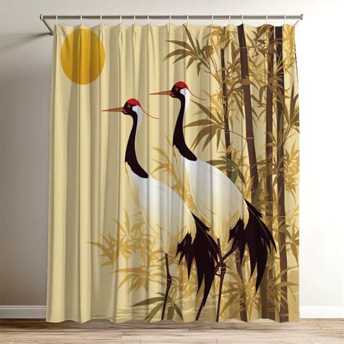 Duschvorhang Pflanzen, Duschvorhang Kran 160 x 200 cm, Duschvorhänge Badewannenvorhang Shower Curtain mit 12 Duschvorhangringen, Wasserdicht Duschvorhänge Textil, Bad Vorhang Polyester Stoff Wy-664 Duschvorhang Pflanzen, Duschvorhang Kran 160 x 200 cm, Duschvorhänge Badewannenvorhang Shower Curtain mit 12 Duschvorhangringen, Wasserdicht Duschvorhänge Textil, Bad Vorhang Polyester Stoff Wy-664 von Suuiizaa