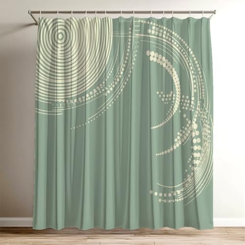 Duschvorhang Salbei Grün, Duschvorhang Element 180 x 240 cm, Duschvorhänge Badewannenvorhang Shower Curtain mit 12 Duschvorhangringen, Wasserdicht Duschvorhänge Textil, Waschbar Polyester Stoff Wy-662 Duschvorhang Salbei Grün, Duschvorhang Element 180 x 240 cm, Duschvorhänge Badewannenvorhang Shower Curtain mit 12 Duschvorhangringen, Wasserdicht Duschvorhänge Textil, Waschbar Polyester Stoff Wy-662 von Suuiizaa