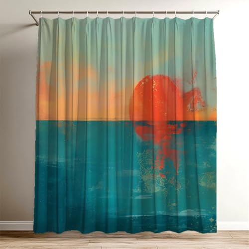 Duschvorhang Sonnenuntergang, Duschvorhang Retro 180 x 200 cm, Duschvorhänge Badewannenvorhang Shower Curtain mit 12 Duschvorhangringen, Wasserdicht Duschvorhänge, Bad Vorhang für Badezimmer Wy-650 Duschvorhang Sonnenuntergang, Duschvorhang Retro 180 x 200 cm, Duschvorhänge Badewannenvorhang Shower Curtain mit 12 Duschvorhangringen, Wasserdicht Duschvorhänge, Bad Vorhang für Badezimmer Wy-650 von Suuiizaa