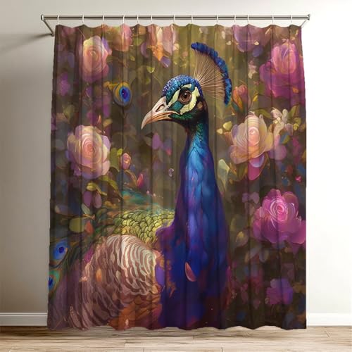 Duschvorhang Tier, Duschvorhang Blume 200 x 200 cm, Duschvorhänge Badewannenvorhang Shower Curtain mit 12 Duschvorhangringen, Wasserdicht Duschvorhänge Textil, Bad Vorhang für Polyester Stoff Wy-672 Duschvorhang Tier, Duschvorhang Blume 200 x 200 cm, Duschvorhänge Badewannenvorhang Shower Curtain mit 12 Duschvorhangringen, Wasserdicht Duschvorhänge Textil, Bad Vorhang für Polyester Stoff Wy-672 von Suuiizaa