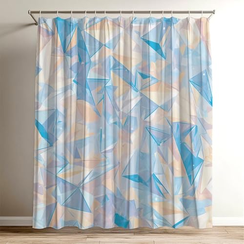 Duschvorhang Vertr Duschvorhang 150x180 cm, Waschbar Polyester Stoff für Shower Curtains, Wasserdicht Badewannenvorhang Geometrie mit 12 Duschvorhangringe,Duschvorhänge für Badewanne Badezimmer Wy-655 Duschvorhang Vertr Duschvorhang 150x180 cm, Waschbar Polyester Stoff für Shower Curtains, Wasserdicht Badewannenvorhang Geometrie mit 12 Duschvorhangringe,Duschvorhänge für Badewanne Badezimmer Wy-655 von Suuiizaa