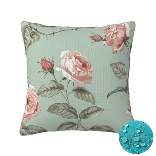 Outdoor Kissen Wetterfest 2 Stück Grün Kissenbezug 35x35 cm, Sommer Gartenkissen Deko Outdoor Sitzkissen Wetterfest, Kissenbezüge Blume Pillow Cover Outdoorkissen für Balkon Patio Garten Deko -OZ212 Outdoor Kissen Wetterfest 2 Stück Grün Kissenbezug 35x35 cm, Sommer Gartenkissen Deko Outdoor Sitzkissen Wetterfest, Kissenbezüge Blume Pillow Cover Outdoorkissen für Balkon Patio Garten Deko -OZ212 von Suuiizaa