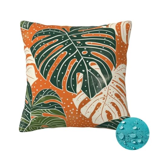 Outdoor Kissen Wetterfest 2 Stück Orange Kissenbezug 50x50 cm, Sommer Gartenkissen Deko Outdoor Sitzkissen Wetterfest, Kissenbezüge Herbst Outdoorkissen für Balkon Terrasse Patio Garten Deko -OZ299 Outdoor Kissen Wetterfest 2 Stück Orange Kissenbezug 50x50 cm, Sommer Gartenkissen Deko Outdoor Sitzkissen Wetterfest, Kissenbezüge Herbst Outdoorkissen für Balkon Terrasse Patio Garten Deko -OZ299 von Suuiizaa