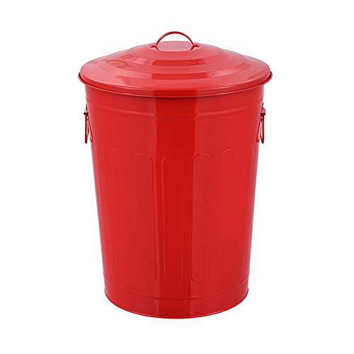 Suuim Outdoor-Mülleimer, Mülleimer, runder Mülleimer für den Außenbereich/Innenbereich, Metall, unbedeckter Klassifizierungs-Mülleimer, 16,9 Gallonen, gewerblicher Abfallbehälter mit Deckel, 6 von Suuim