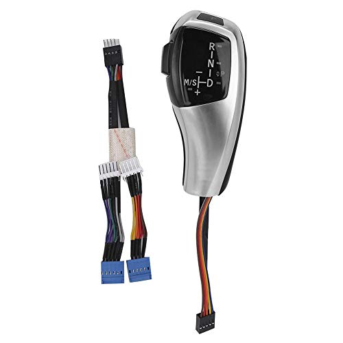 Schalthebel Schaltknauf F30 Style LHD Auto LED Nachrüstung Kit E90 E92 E84 E89[Galvanisiertes Silber] von Suuonee